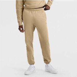 Champion Men's Powerblend Sweatpants Relaxed Hem Beige Joggers XXL